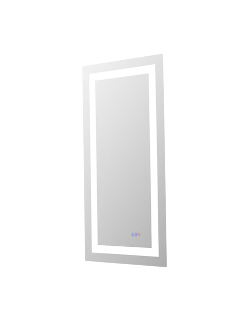 Elegant Lighting Riven 2 Strip Light LED Mirror W42 H60 3000 6000K Dim in White Finish Model: MRE84260