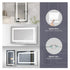 Elegant Lighting Riven 2 Strip Light LED Mirror W42 H72 3000 6000K Dim in White Finish Model: MRE84272