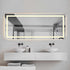Elegant Lighting Riven 2 Strip Light LED Mirror W42 H72 3000 6000K Dim in White Finish Model: MRE84272
