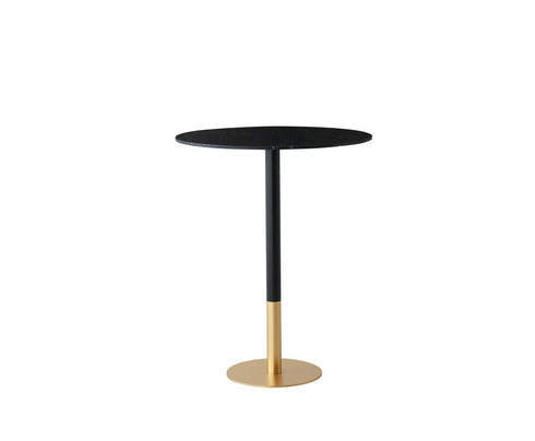 Elegant Lighting Ronan Pub Table D31.5 Inch x H39.5 Inch Black in Black and Gold Finish Model: AF110232BK