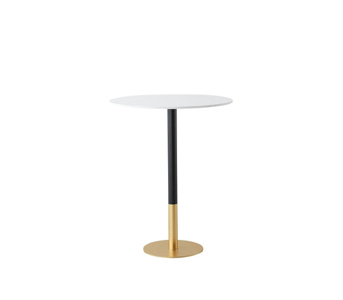 Elegant Lighting Ronan Pub Table D31.5 Inch x H39.5 Inch White in White and Gold Finish Model: AF110232WH
