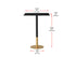 Elegant Lighting Ronan Pub Table Rectangle 24 Inch x 28 Inch x H39.5 Inch Black in Black and Gold Finish Model: AF11R2428BK