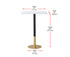 Elegant Lighting Ronan Pub Table Rectangle 24 Inch x 28 Inch x H39.5 Inch White in White and Gold Finish Model: AF11R2428WH