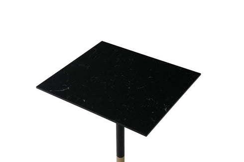 Elegant Lighting Ronan Pub Table Rectangle 27.6 Inch x 31.5 Inch x H39.5 Inch Black in Black and Gold Finish Model: AF11R2832BK