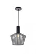 Elegant Lighting Ronnie 1 Light in Black Pendant Model: LD2414BK
