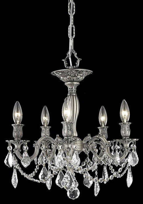 Elegant Lighting Rosalia 5 light in Dark Bronze Flush Mount Clear Royal Cut Crystal Model: 9205F18DB/RC