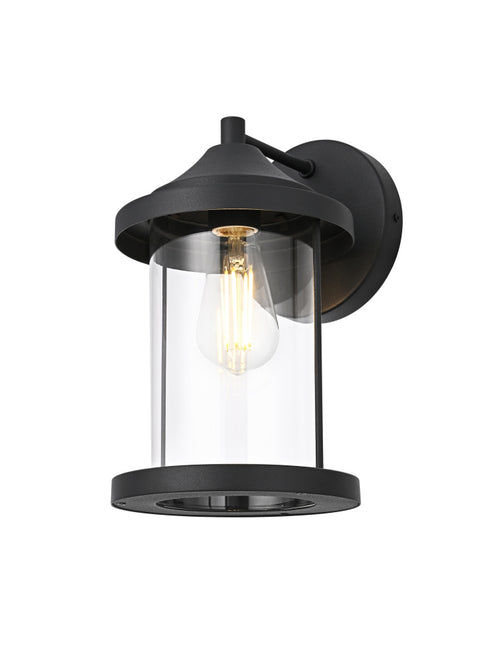 Elegant Lighting Roy 1 Light Wall Sconce W7.3 Inch E8.2 Inch H12.4 Inch in Black Model: OD402W12BK