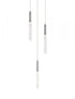 Elegant Lighting Ruelle 3 lights in Chrome Pendant Model: 5203D12C