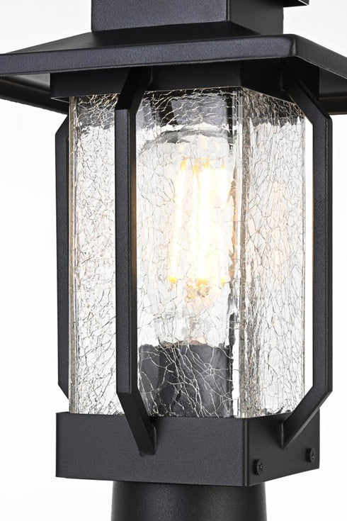 Elegant Lighting Salem 7 inch Outdoor Pendant in Black Model: OD304P15BK