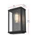 Elegant Lighting Santos 1 Light Wall Sconce W6.3 Inch E4.3 Inch H9.8 Inch in Black Model: OD412W10BK