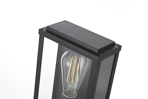 Elegant Lighting Santos 1 Light Wall Sconce W6.3 Inch E4.3 Inch H9.8 Inch in Black Model: OD412W10BK