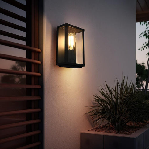 Elegant Lighting Santos 1 Light Wall Sconce W6.3 Inch E4.3 Inch H9.8 Inch in Black Model: OD412W10BK