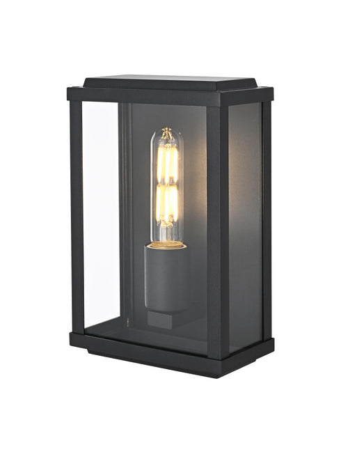 Elegant Lighting Santos 1 Light Wall Sconce W6.3 Inch E4.3 Inch H9.8 Inch in Black Model: OD412W10BK