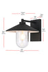 Elegant Lighting Scott 1 Light Wall Sconce W10.2 Inch E11.8 Inch H9.8 Inch in Black Model: OD416W10BK
