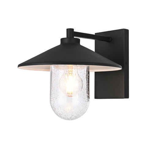 Elegant Lighting Scott 1 Light Wall Sconce W10.2 Inch E11.8 Inch H9.8 Inch in Black Model: OD416W10BK