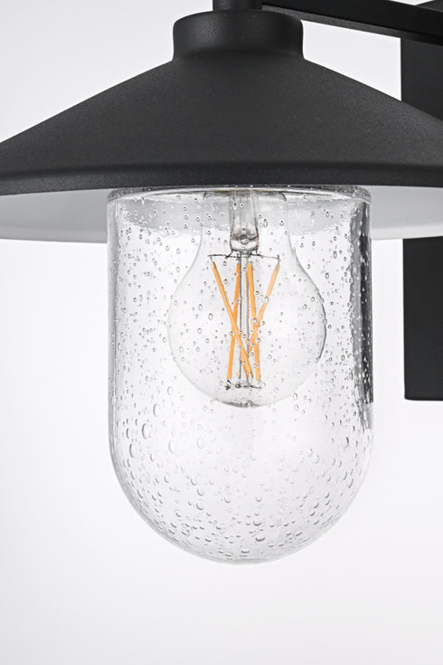 Elegant Lighting Scott 1 Light Wall Sconce W10.2 Inch E11.8 Inch H9.8 Inch in Black Model: OD416W10BK