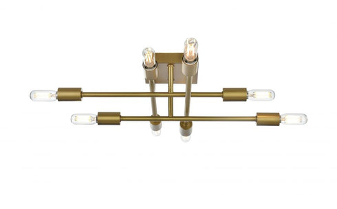 Elegant Lighting Script 19 inch Flush Mount in Satin Gold Model: LD2351SG