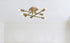 Elegant Lighting Script 19 inch Flush Mount in Satin Gold Model: LD2351SG