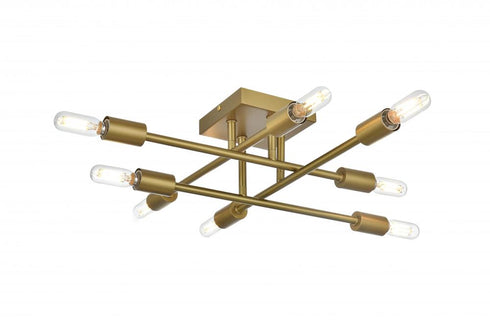 Elegant Lighting Script 19 inch Flush Mount in Satin Gold Model: LD2351SG