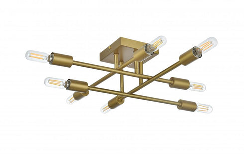 Elegant Lighting Script 19 inch Flush Mount in Satin Gold Model: LD2351SG
