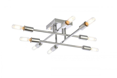 Elegant Lighting Script 8 lights black flush mount Model: LD2351BK