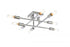 Elegant Lighting Script 8 lights black flush mount Model: LD2351BK