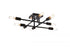 Elegant Lighting Script 8 lights black flush mount Model: LD2351BK