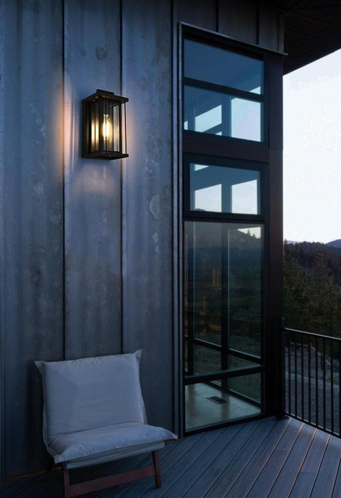 Elegant Lighting Sedgley 7 inch Outdoor Pendant in Black Model: OD357W12BK