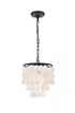 Elegant Lighting Selene 1 light Black Pendant in Black and White Finish Model: LD5050D10BK