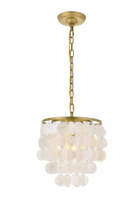 Elegant Lighting Selene 1 light Black Pendant in Black and White Finish Model: LD5050D10BK