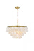 Elegant Lighting Selene 4 light Black Pendant in Black and White Finish Model: LD5050D20BK