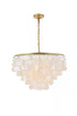 Elegant Lighting Selene 6 light Black Pendant in Black and White Finish Model: LD5050D24BK