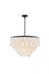 Elegant Lighting Selene 6 light Black Pendant in Black and White Finish Model: LD5050D24BK