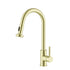 Elegant Lighting Sem Single Handle Pull Down Sprayer Kitchen Faucet in Brushed Gold Model: FAK-309BGD