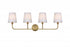 Elegant Lighting Senna 35.5 inch Wall Sconce in Satin Gold in Satin Gold and White Finish Model: LD7322W36SG