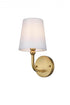 Elegant Lighting Senna 6 inch Wall Sconce in Satin Gold in Satin Gold and White Finish Model: LD7322W6SG