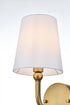 Elegant Lighting Senna 6 inch Wall Sconce in Satin Gold in Satin Gold and White Finish Model: LD7322W6SG