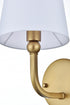 Elegant Lighting Senna 6 inch Wall Sconce in Satin Gold in Satin Gold and White Finish Model: LD7322W6SG