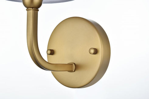 Elegant Lighting Senna 6 inch Wall Sconce in Satin Gold in Satin Gold and White Finish Model: LD7322W6SG