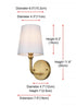 Elegant Lighting Senna 6 inch Wall Sconce in Satin Gold in Satin Gold and White Finish Model: LD7322W6SG