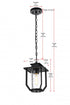 Elegant Lighting Sepviva 7 inch Outdoor Pendant in Black Model: OD323H13BK