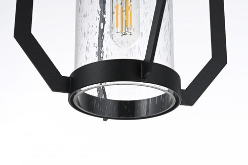 Elegant Lighting Sepviva 7 inch Outdoor Pendant in Black Model: OD323H13BK