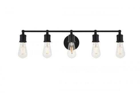 Elegant Lighting Serif 5 light black Wall Sconce Model: LD4028W29BK