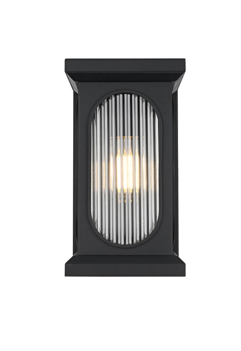 Elegant Lighting Sevyn 1 Light Wall Sconce W7.5 Inch E8.5 Inch H13.5 Inch in Black Model: OD417W14BK