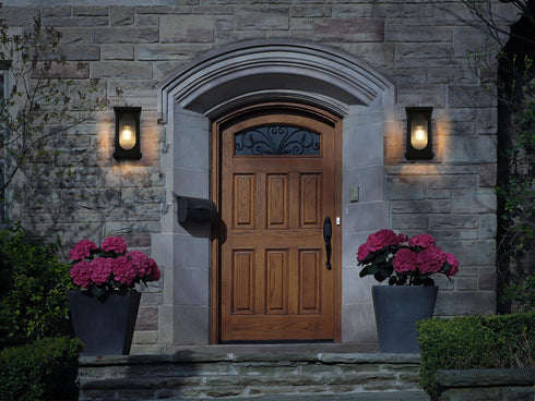 Elegant Lighting Sevyn 1 Light Wall Sconce W7.5 Inch E8.5 Inch H13.5 Inch in Black Model: OD417W14BK
