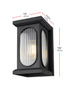 Elegant Lighting Sevyn 1 Light Wall Sconce W7.5 Inch E8.5 Inch H13.5 Inch in Black Model: OD417W14BK