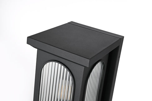 Elegant Lighting Sevyn 1 Light Wall Sconce W9.4 Inch E10.8 Inch H16.7 Inch in Black Model: OD417W17BK
