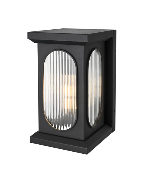Elegant Lighting Sevyn 1 Light Wall Sconce W9.4 Inch E10.8 Inch H16.7 Inch in Black Model: OD417W17BK