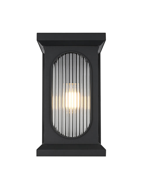 Elegant Lighting Sevyn 1 Light Wall Sconce W9.4 Inch E10.8 Inch H16.7 Inch in Black Model: OD417W17BK
