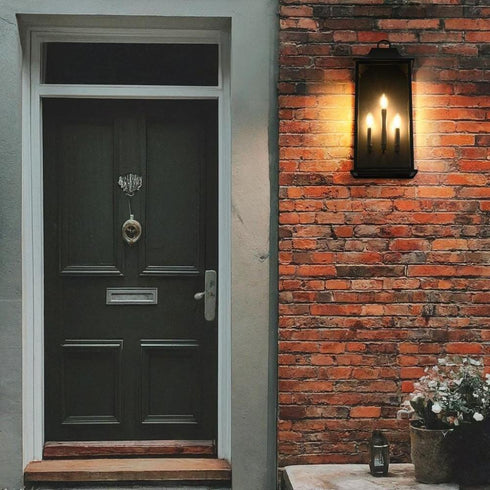 Elegant Lighting Shepard 10 inch Outdoor Wall Sconce in Black Model: OD503W25BK